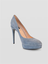 Fendi Süet Topuklu Ayakkabı Mavi̇ - 39